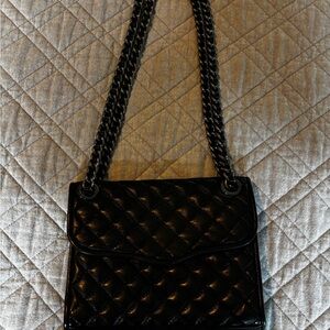 Rebecca Minkoff Black Quilted Chain Shoulder Bag Purse